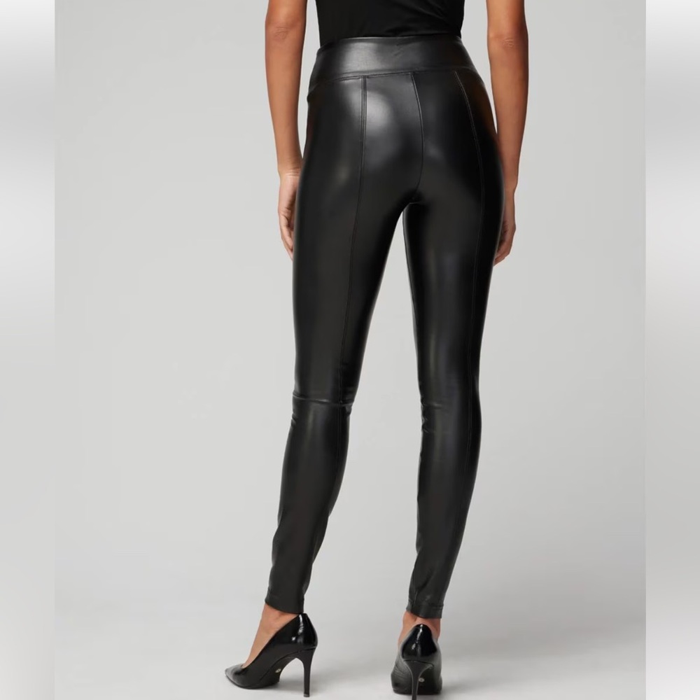 White House Black Market Faux Leather Runway Leggings. Size 0 Long. NWT - Picture 2 of 15